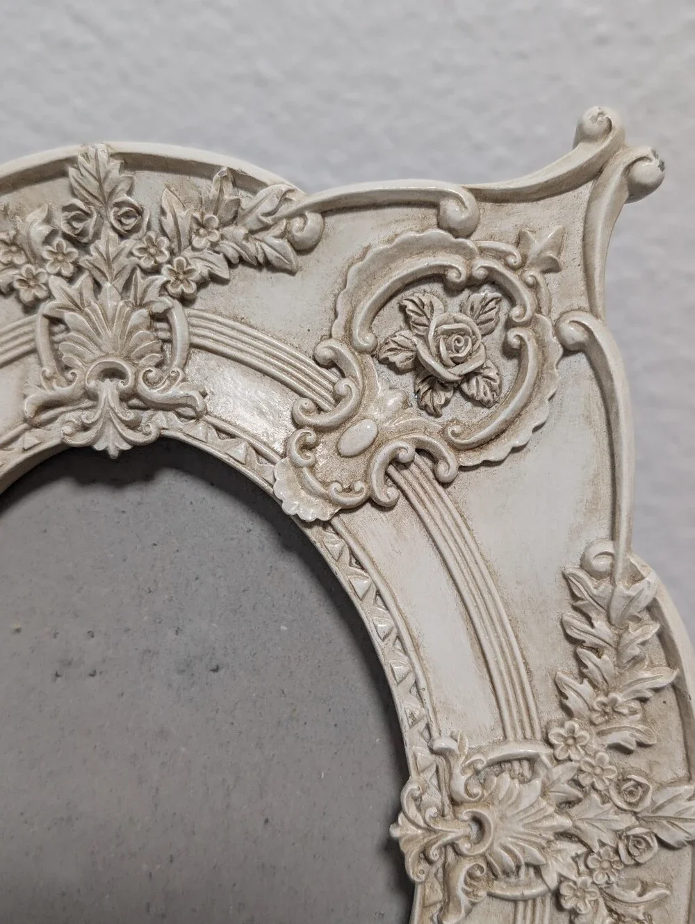 Vintage Ornate Oval Floral Picture Frame Shabby Chic Victorian Cottagecore